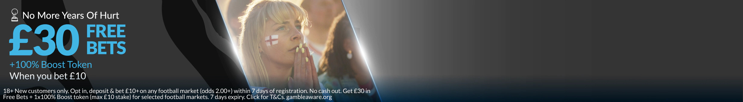 Bet £10 on Football, Get £30 in Football Free Bets Banner