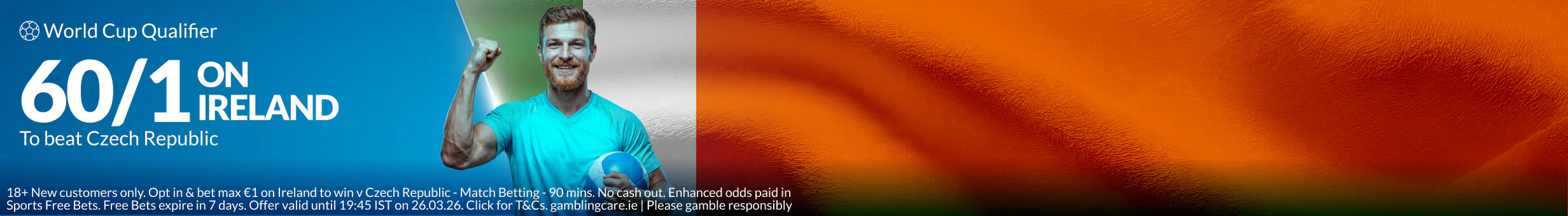 18+ New customers only. T&Cs apply. gamblingcare.ie Please gamble responsibly