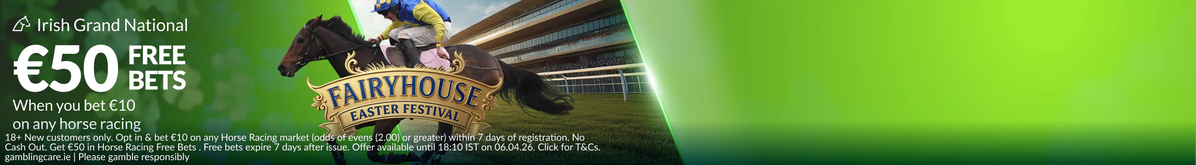 18+ New customers only. T&Cs apply. gamblingcare.ie Please gamble responsibly