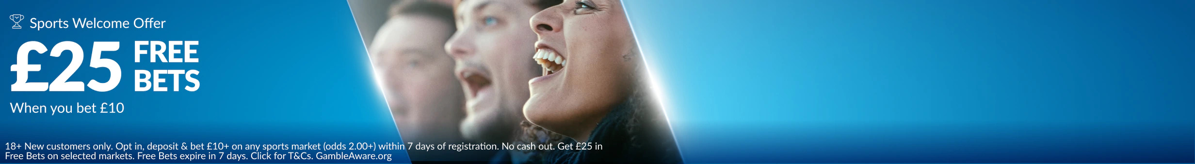 BetVictor Sports Welcome Offer Banner £25 in Free Bets