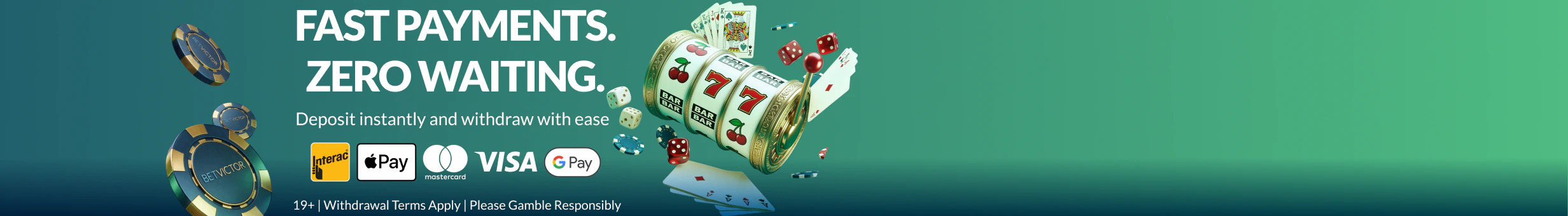 BetVictor ROCA Web only - Offers Page - Instant Withdrawal