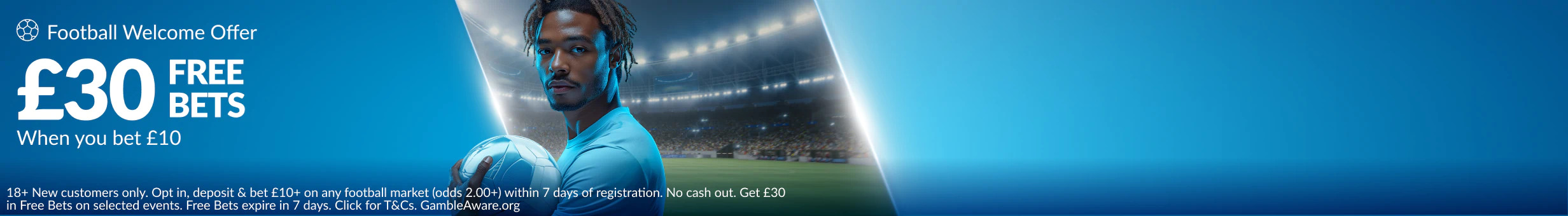 Bet £10 on Football, Get £30 in Football Free Bets