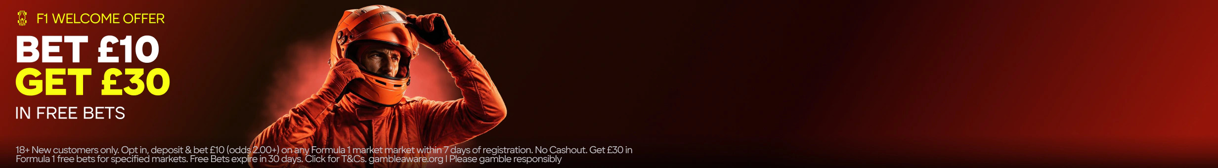Parimatch AOK7 - Formula 1 - Bet £10 get £30 promotion