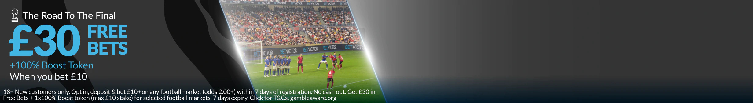 Bet £10 on Football, Get £30 in Football Free Bets Banner