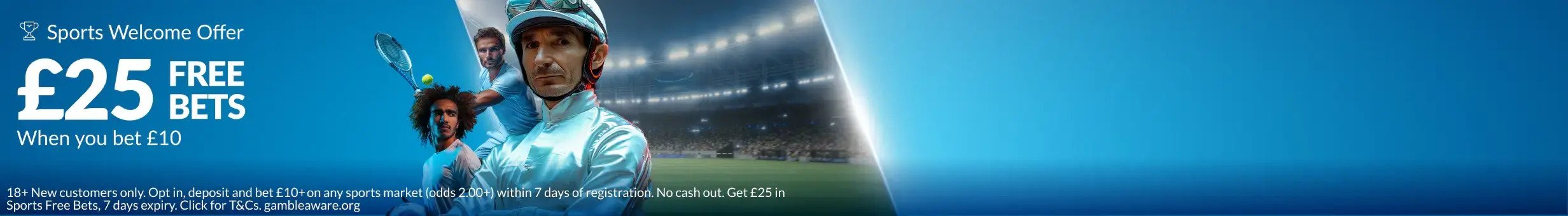 BetVictor Sports Welcome Offer Banner £25 in Free Bets