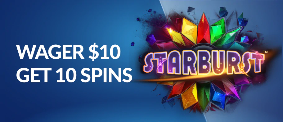 Wager $10 on Slots & Get 10 Bonus Spins 