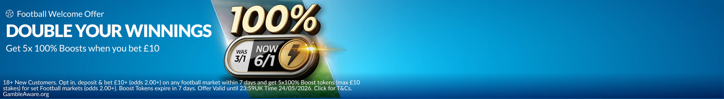 BetVictor BGK8 - BVUK - ACQ - BGK8 - Bet £10 and Get 5x100% Boost Tokens promotion