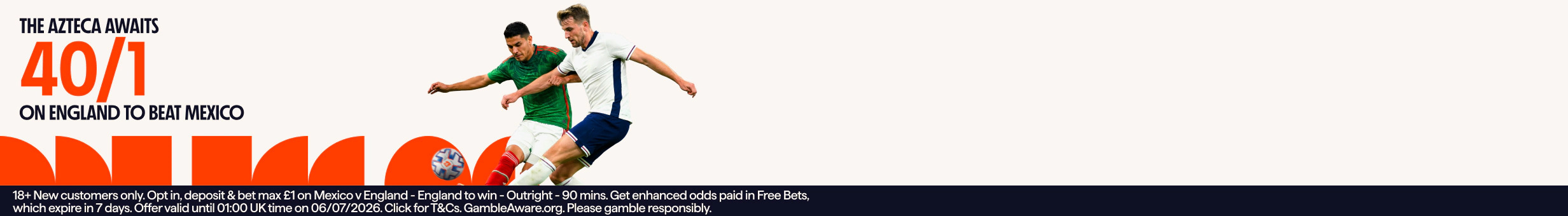 Betano NVV5 - Get 30/1 on England to WIn promotion