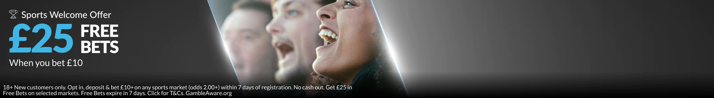 BetVictor Sports Welcome Offer Banner £25 in Free Bets