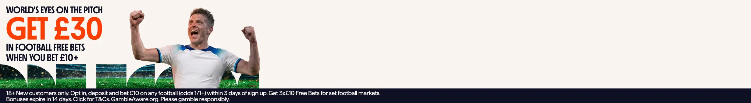 Betano NWF1 - Get £30 in Football Free Bets  promotion