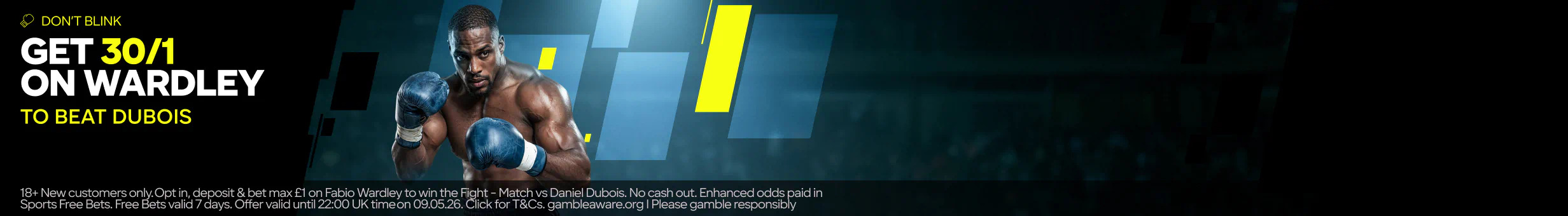 Parimatch BGQ9A - 30/1 Wardley to Win v Dubois promotion