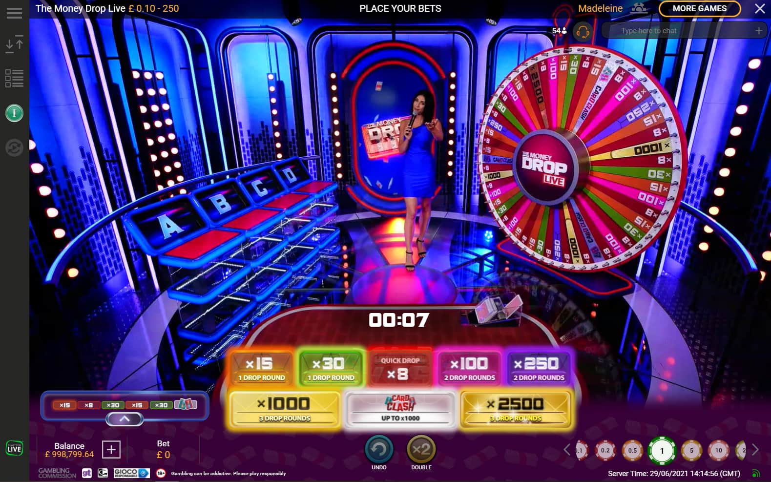 The Money Drop Live game