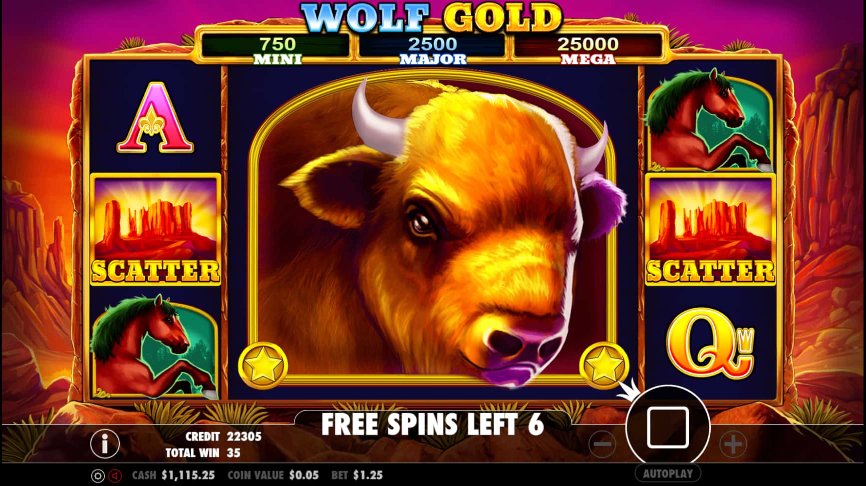 Wolf Gold Free Spin slot game