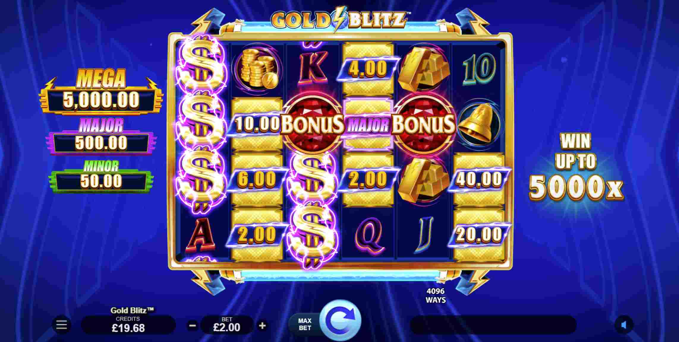 Gold Blitz reels